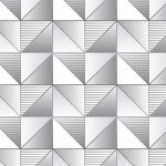 Geometrix gx37630 quadrados e triângulos, cinza, branco com contornos prata