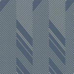 Montego 30807 faixa de linhas diagonais, as linhas estão dispostas em um padrão de espinha de peixe azul marinho, bege